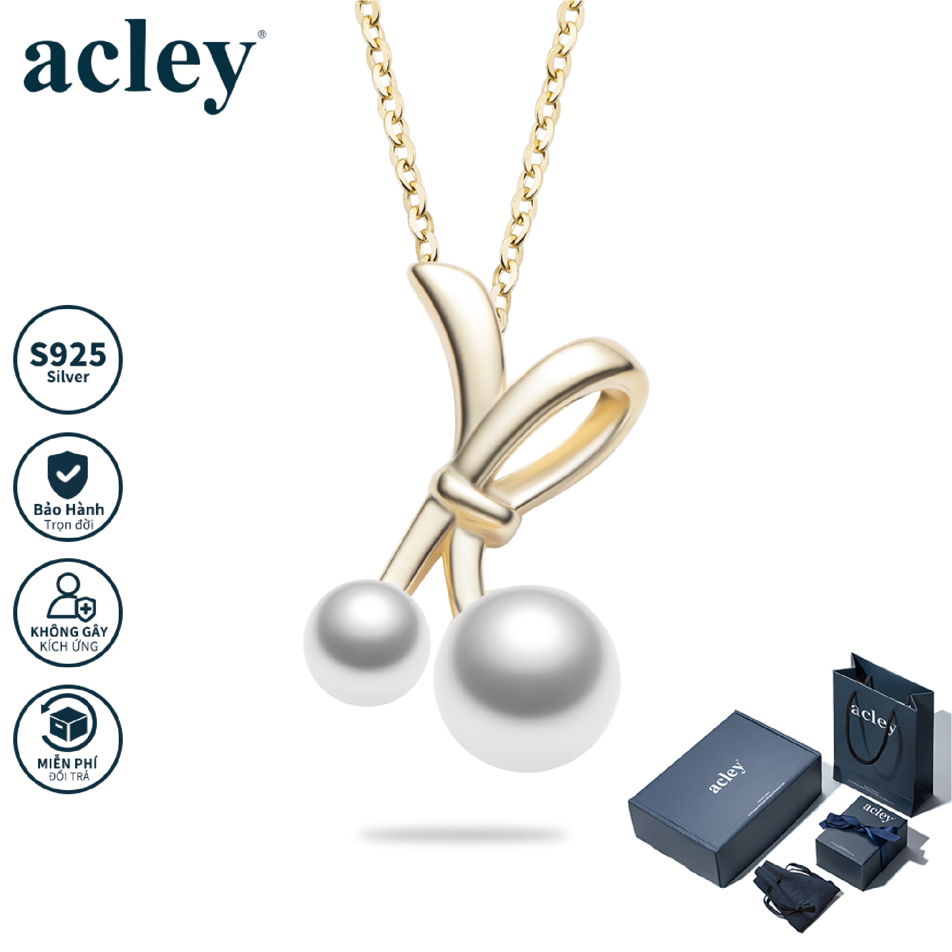 Dây chuyền Ngọc Lệ – Acley | Bạc S925 + Ngọc trai | N6480252