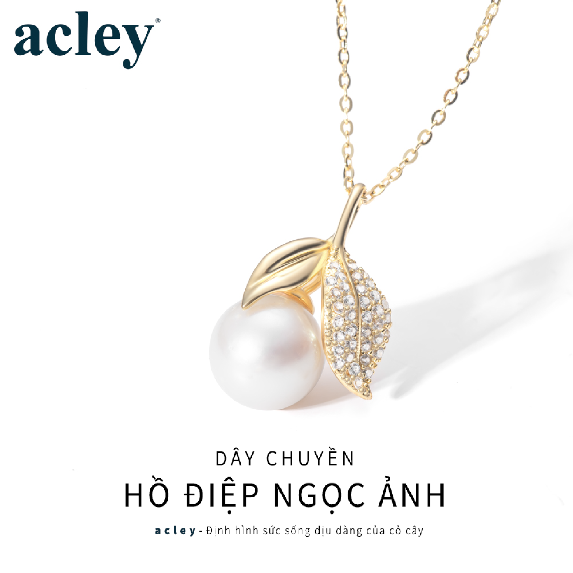 Dây chuyền Hồ Điệp Ngọc Ảnh – Acley | Bạc S925 + Ngọc trai + Đá CZ Zirconia | N65910201 - Image 2