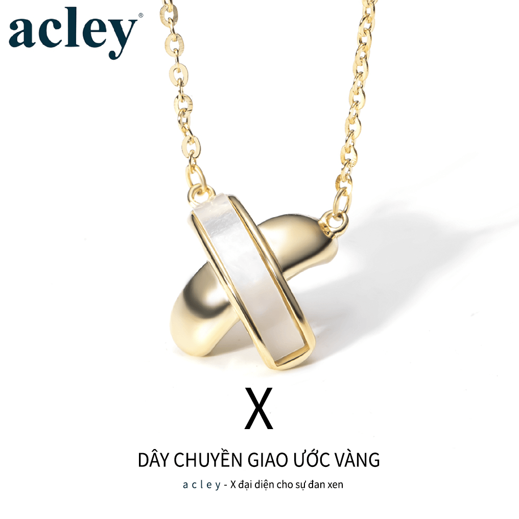 Dây chuyền Giao Ước Vàng – Acley | Bạc S925 + Xà cừ | YE0529I0Cb - Image 2