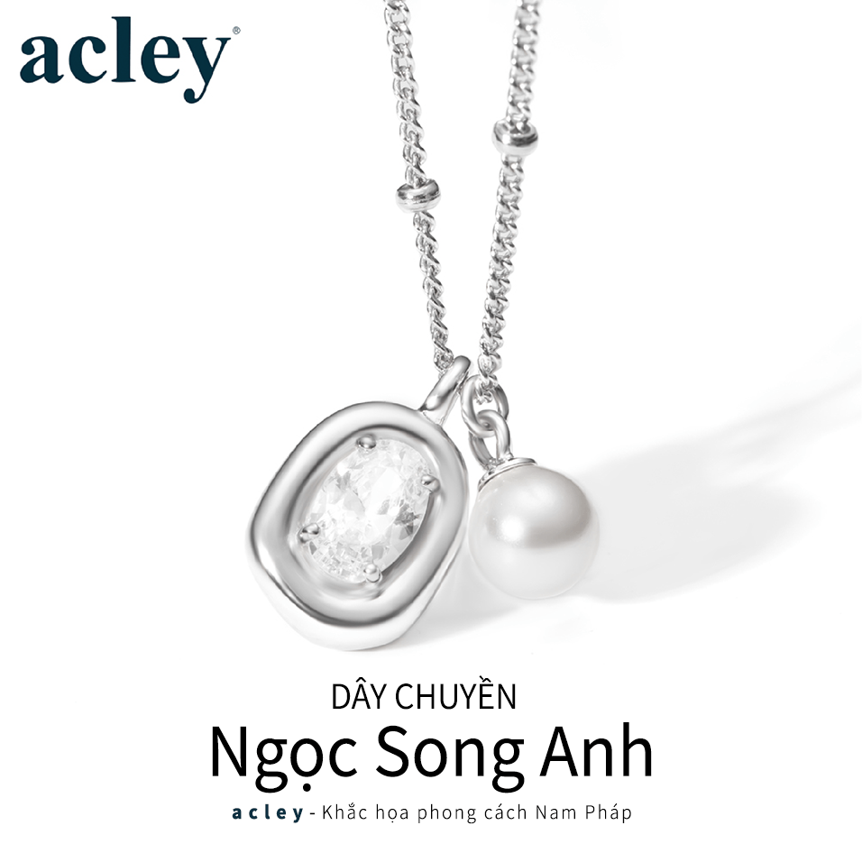 Dây chuyền Ngọc Song Anh – Acley | Bạc S925 + Ngọc trai + Đá CZ Zirconia | YE07796A8Cd - Image 2