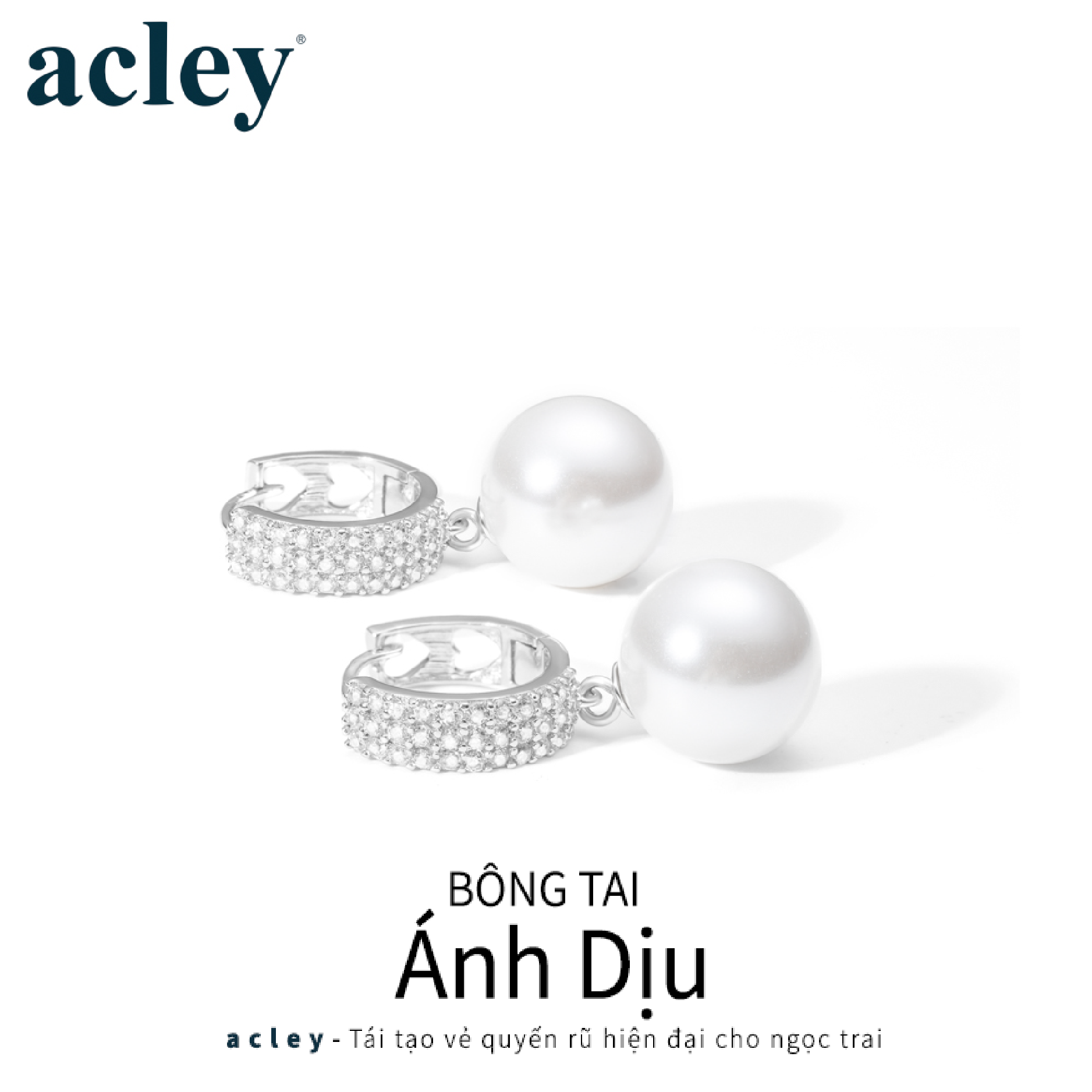 Bông tai Ánh Dịu – Acley | Bạc S925 + Ngọc trai + Đá CZ Zirconia | YG08072-1Ab4 - Image 2