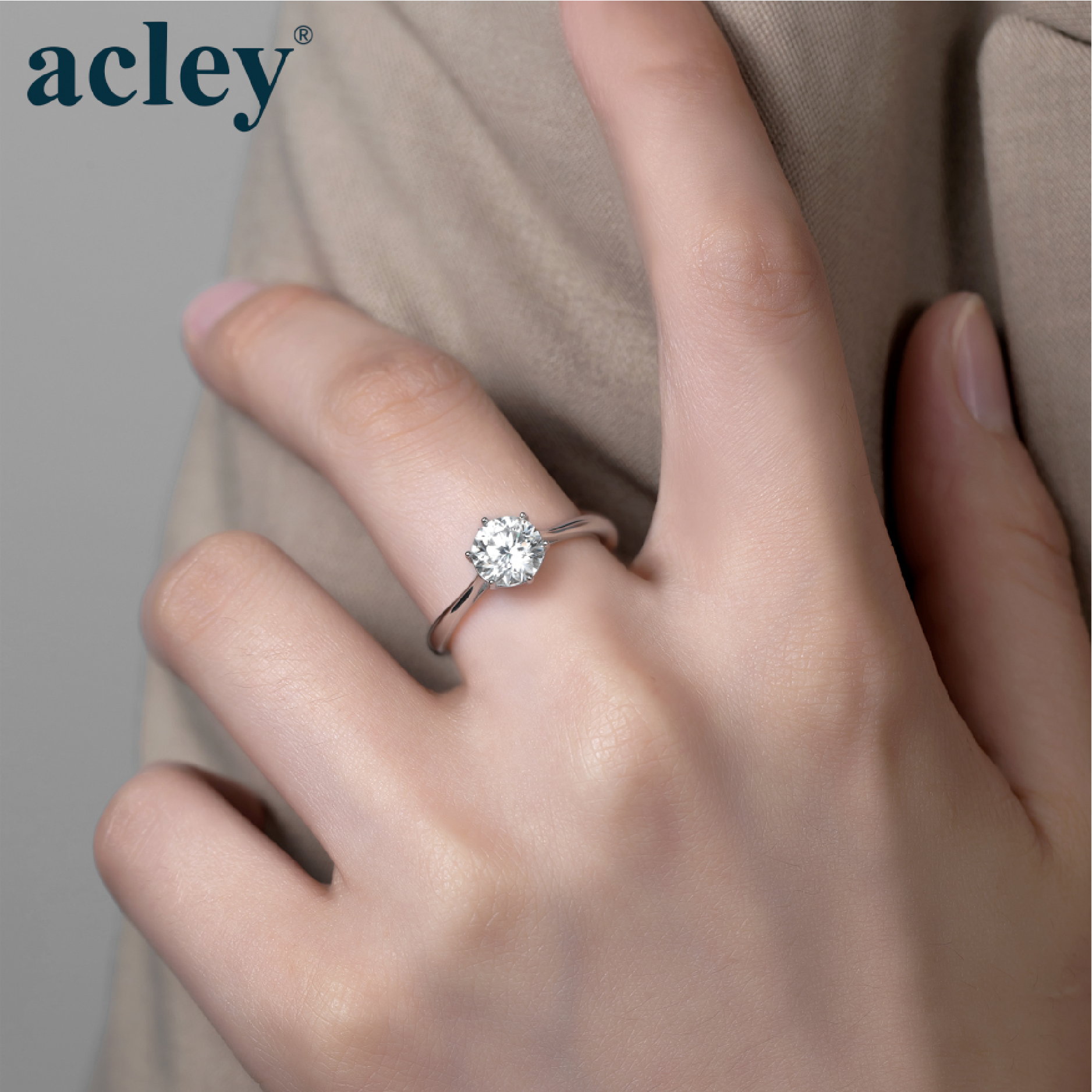 Nhẫn Tịch Dương – Acley | Bạc S925 + Kim cương Moissanite | MS R57770401 - Image 4
