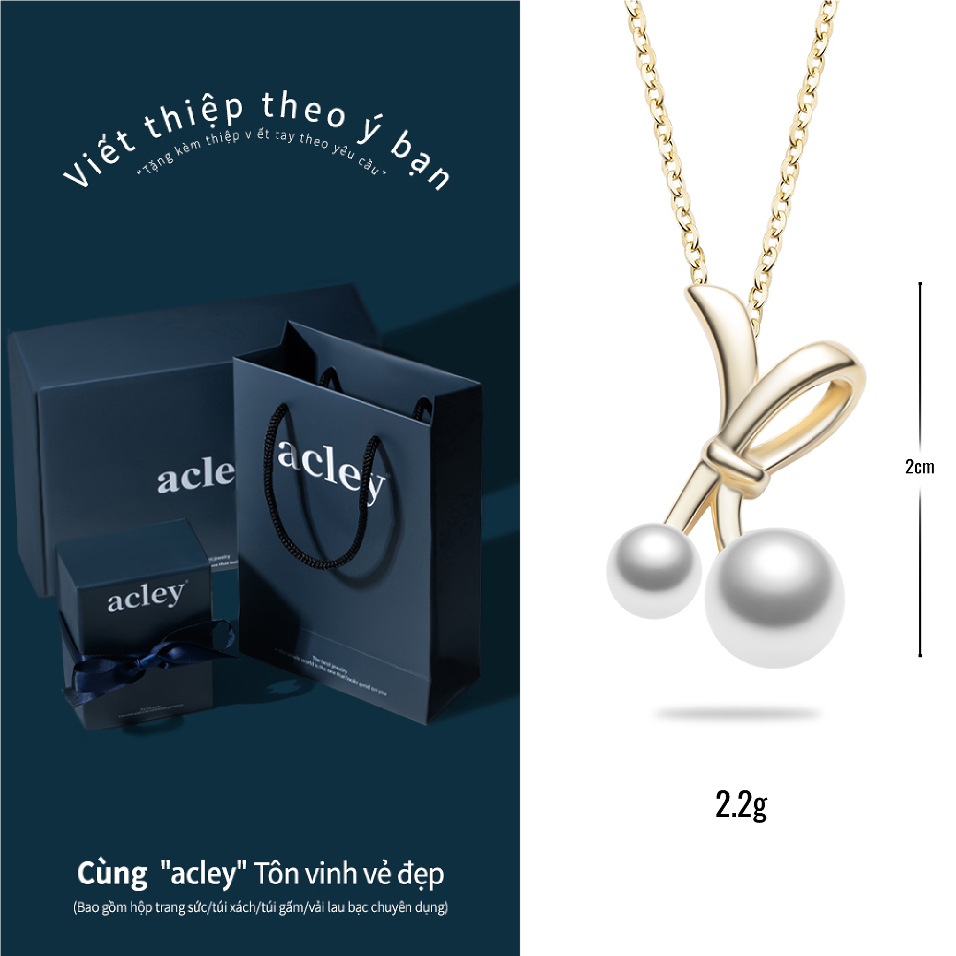 Dây chuyền Ngọc Lệ – Acley | Bạc S925 + Ngọc trai | N6480252 - Image 3