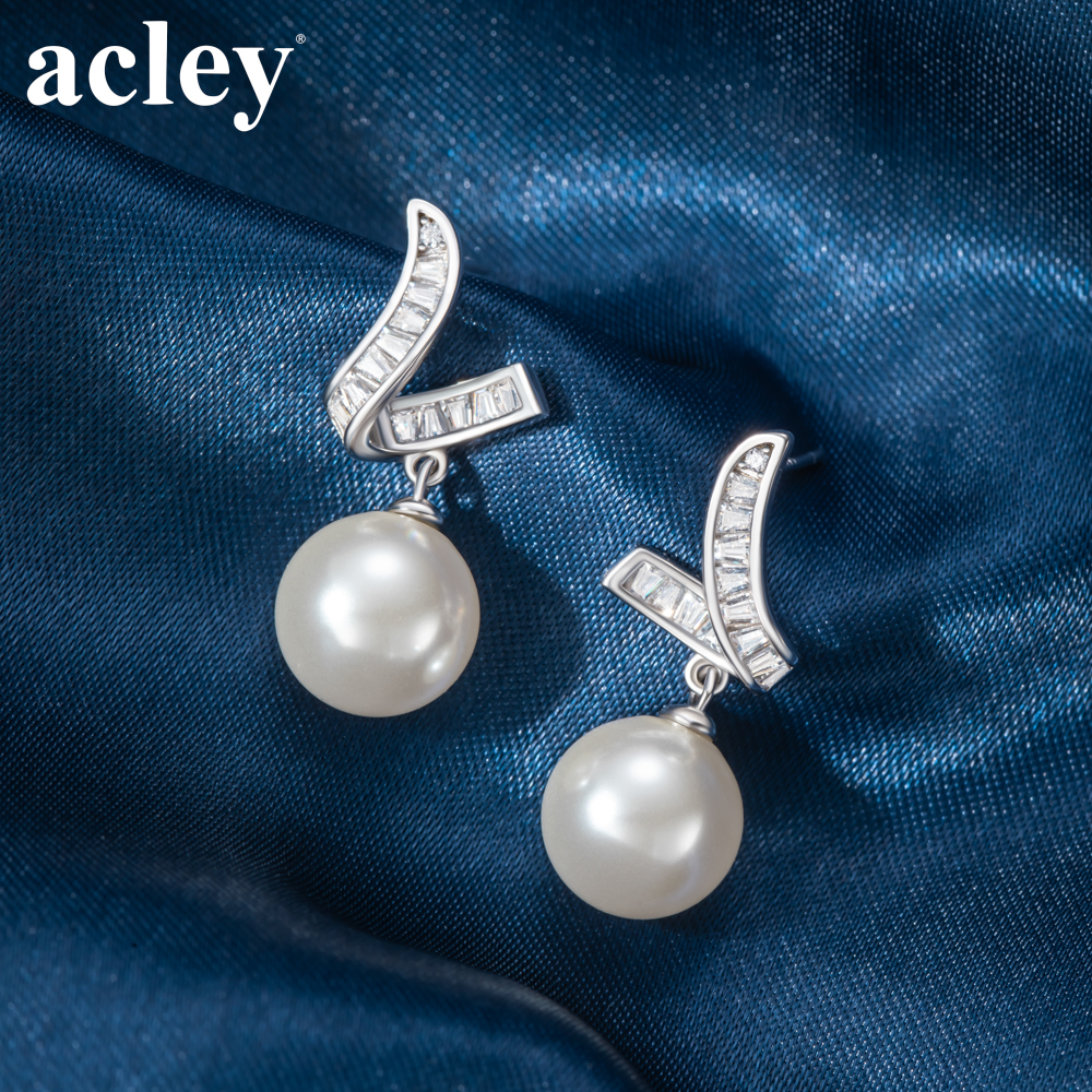 Bông tai Lưu Quang – Acley | Bạc S925 + Ngọc trai + Đá CZ Zirconia | E131090453 - Image 5