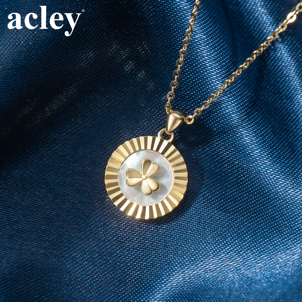 Dây chuyền Cỏ Ba Lá – Acley | Bạc S925 + Xà cừ | YE04490I0Cb5 - Image 5