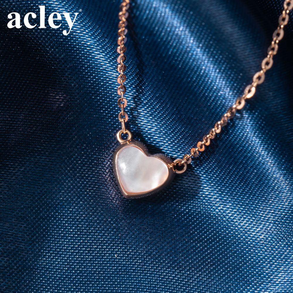 Dây chuyền Ngọc Tâm – Acley | Bạc S925 + Xà cừ | YE06336J0Cf - Image 5