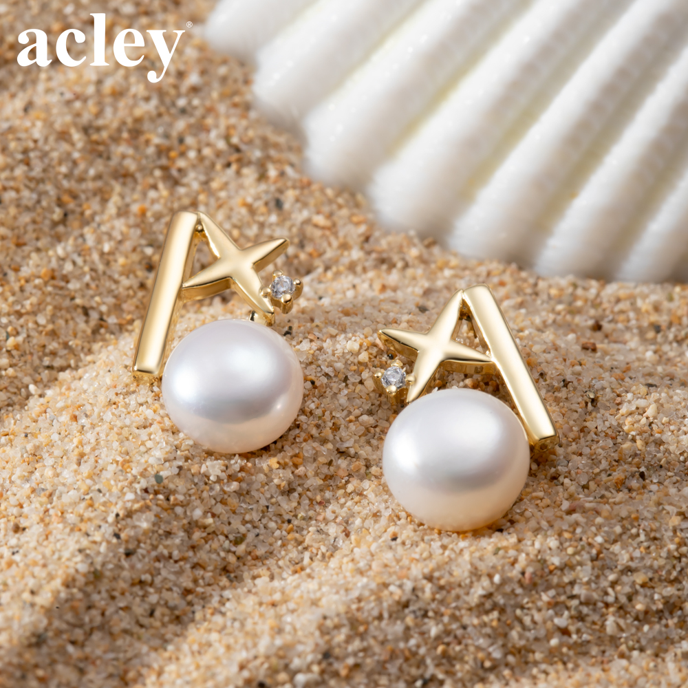 Bông tai Tinh Tú Ngọc – Acley | Bạc S925 + Đá CZ Zirconia + Ngọc trai | E100700201 - Image 5