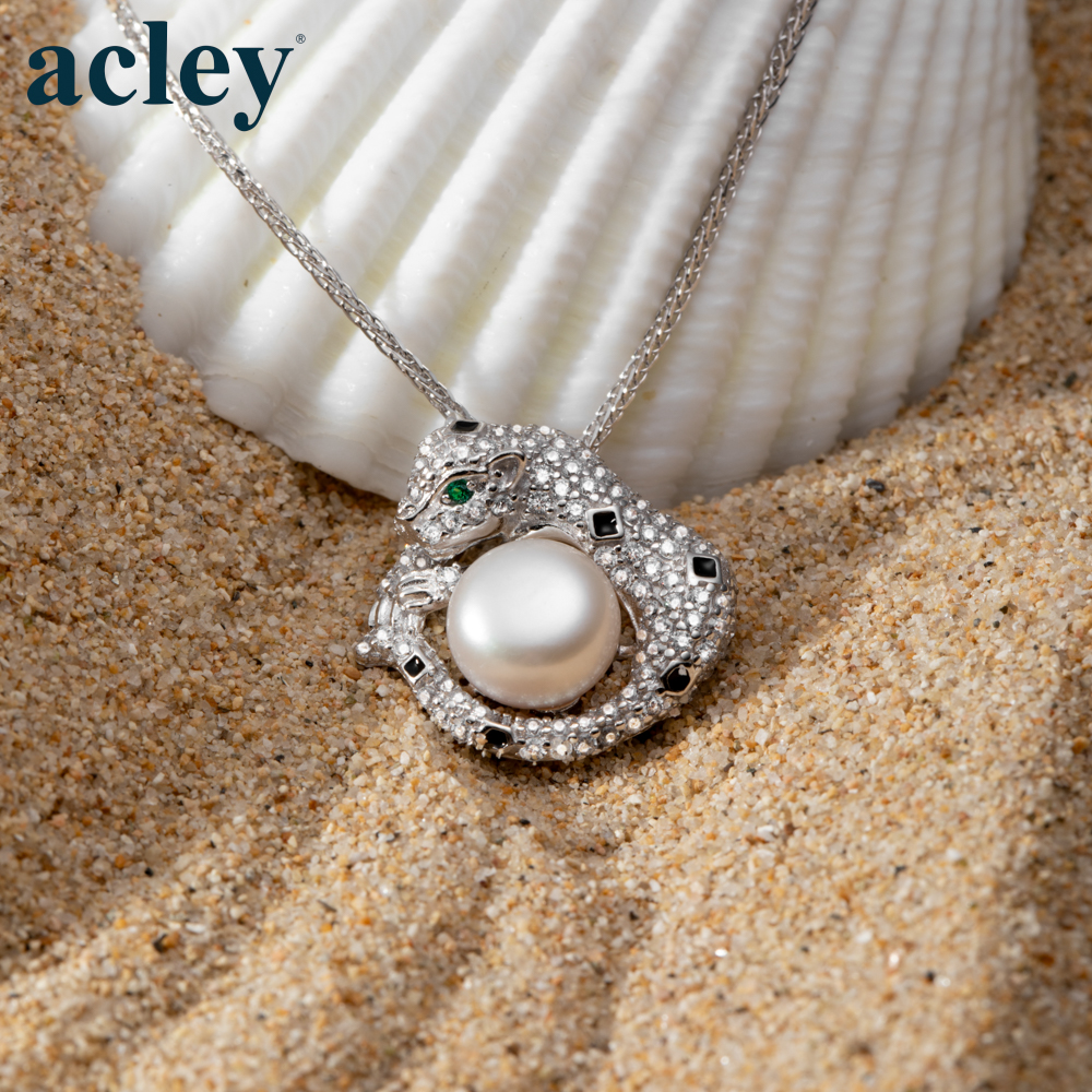 Dây chuyền Bạch Hổ Châu – Acley | Bạc S925 + Ngọc trai + Đá CZ Zirconia | AYX-3672S - Image 5