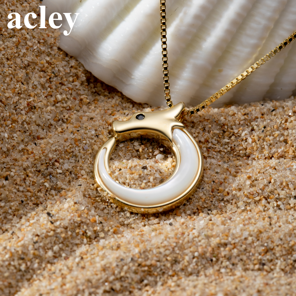 Dây chuyền Kim Long – Acley | Bạc S925 + Xà cừ + Đá CZ Zirconia | YFD3087EG - Image 5