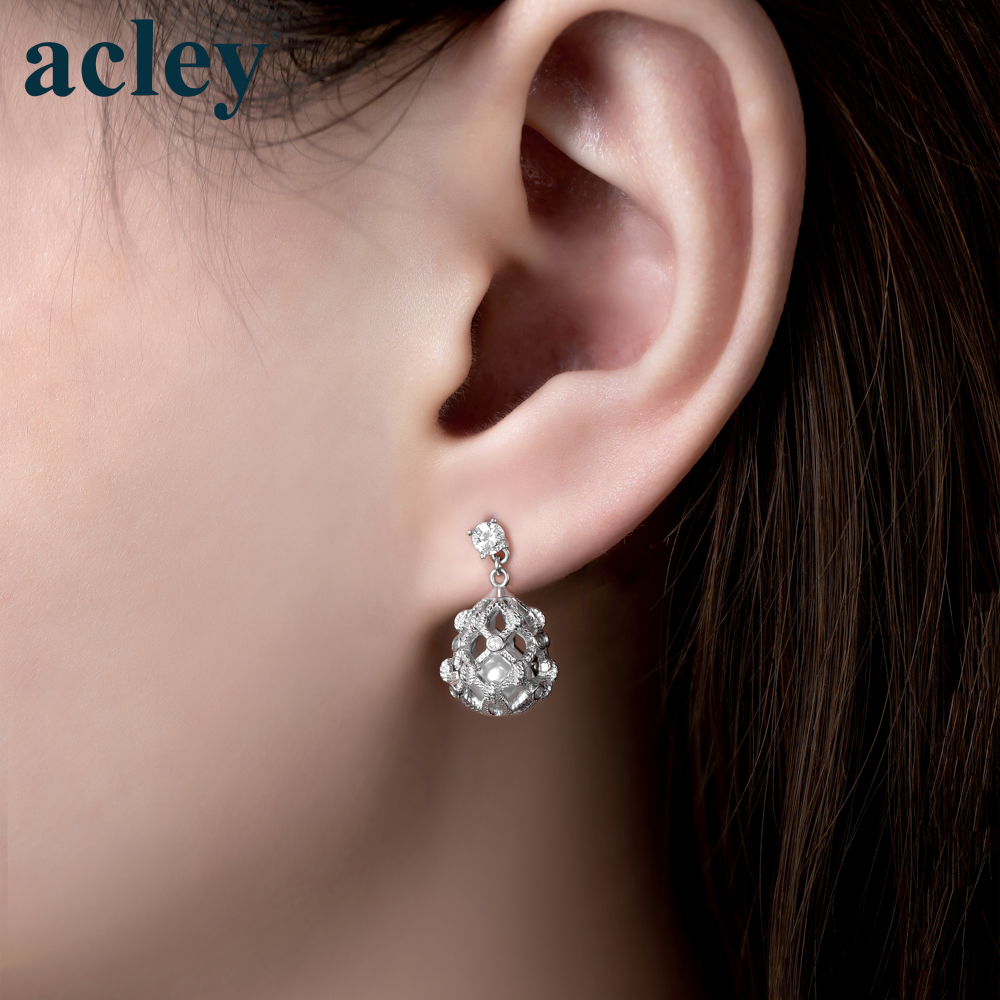 Bông tai Bảo Châu – Acley | Bạc S925 + Ngọc trai + Đá CZ Zirconia | YG07960A8Zb5 - Image 4