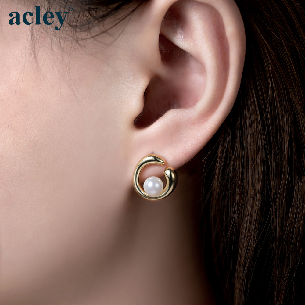 Bông tai Nguyệt Khuyên – Acley | Bạc S925 + Ngọc trai | YG10338I0Zb - Image 4