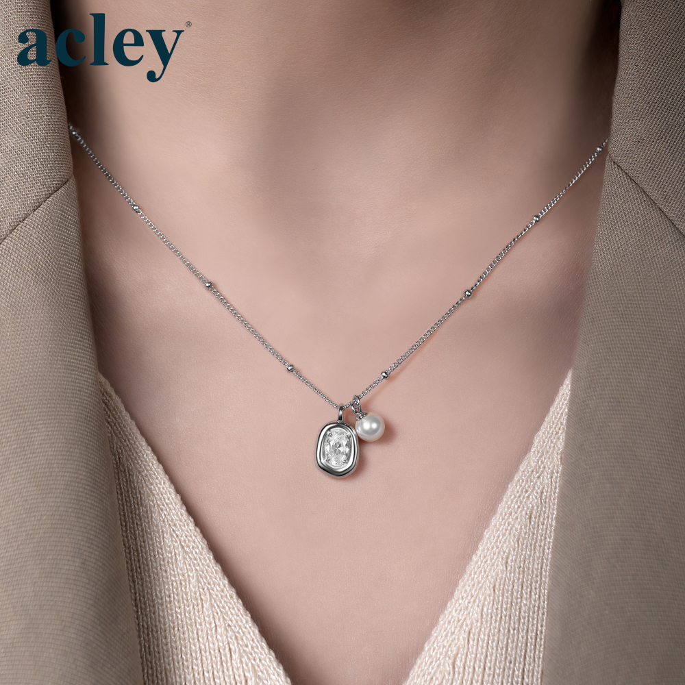 Dây chuyền Ngọc Song Anh – Acley | Bạc S925 + Ngọc trai + Đá CZ Zirconia | YE07796A8Cd - Image 4