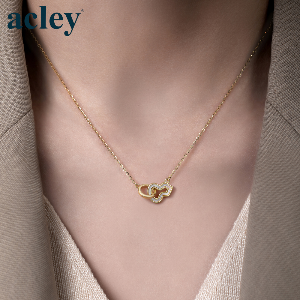 Dây chuyền Hồ Lô – Acley | Bạc S925 + Vỏ sò trắng tự nhiên + Đá Zirconia | YE07365I0Cb - Image 4