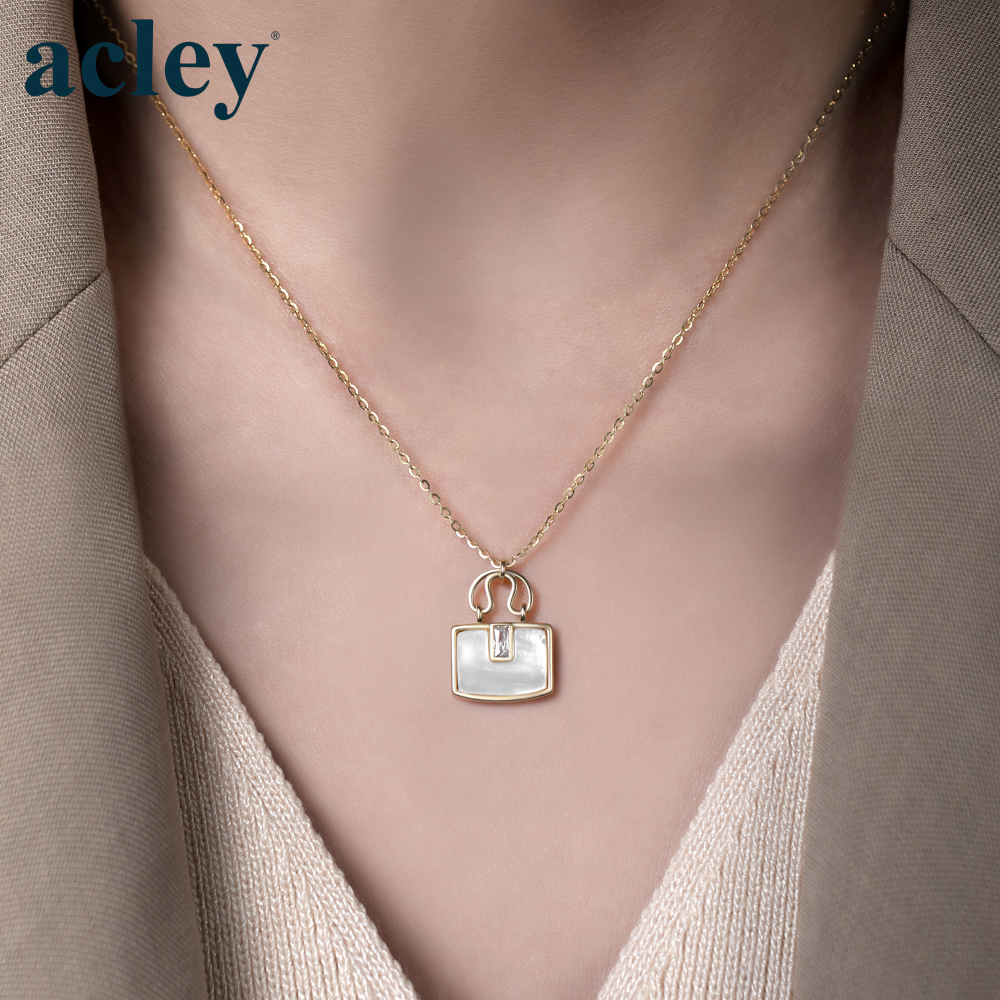 Dây chuyền Quyến Rũ Sang Trọng – Acley | Bạc S925 + Xà cừ + Đá CZ Zirconia | YE04086I8Cb5 - Image 4