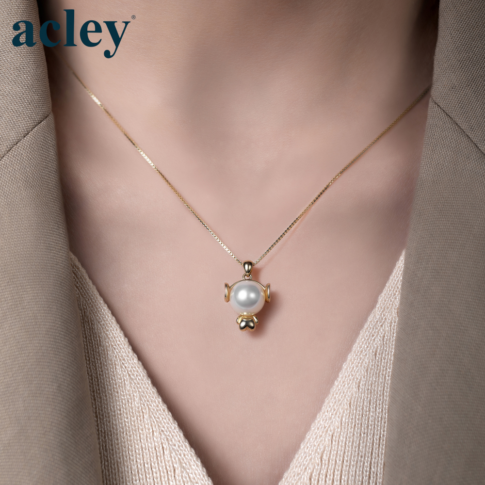 Dây chuyền Phi Hành Gia – Acley | Bạc S925 + Ngọc trai | YE03526 - Image 4