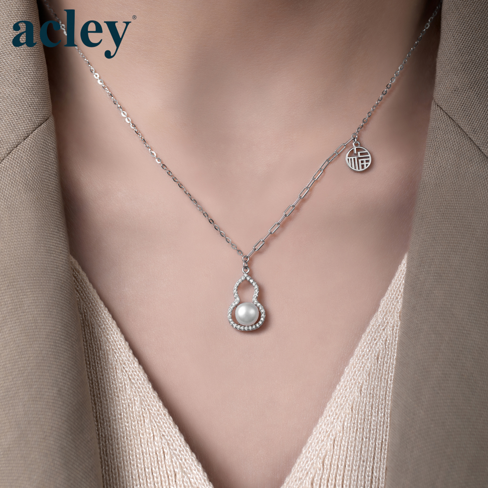 Dây chuyền Cát Tường – Acley | Bạc S925 + Ngọc trai + Đá CZ Zirconia | AYX-3858S - Image 4