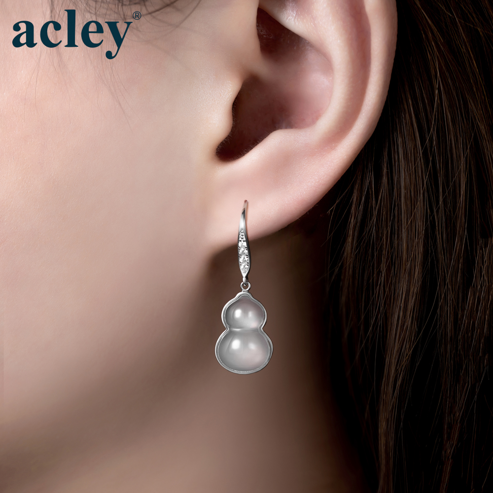 Bông tai An Lành – Acley | Bạc S925 + Mã não trắng + Đá CZ Zirconia | YG10755A8Zb - Image 4