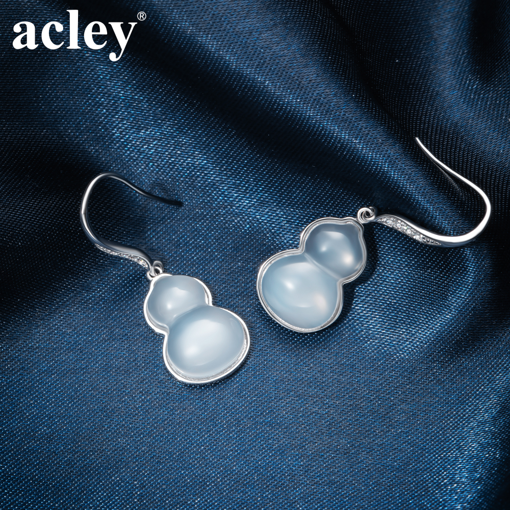 Bông tai An Lành – Acley | Bạc S925 + Mã não trắng + Đá CZ Zirconia | YG10755A8Zb - Image 5