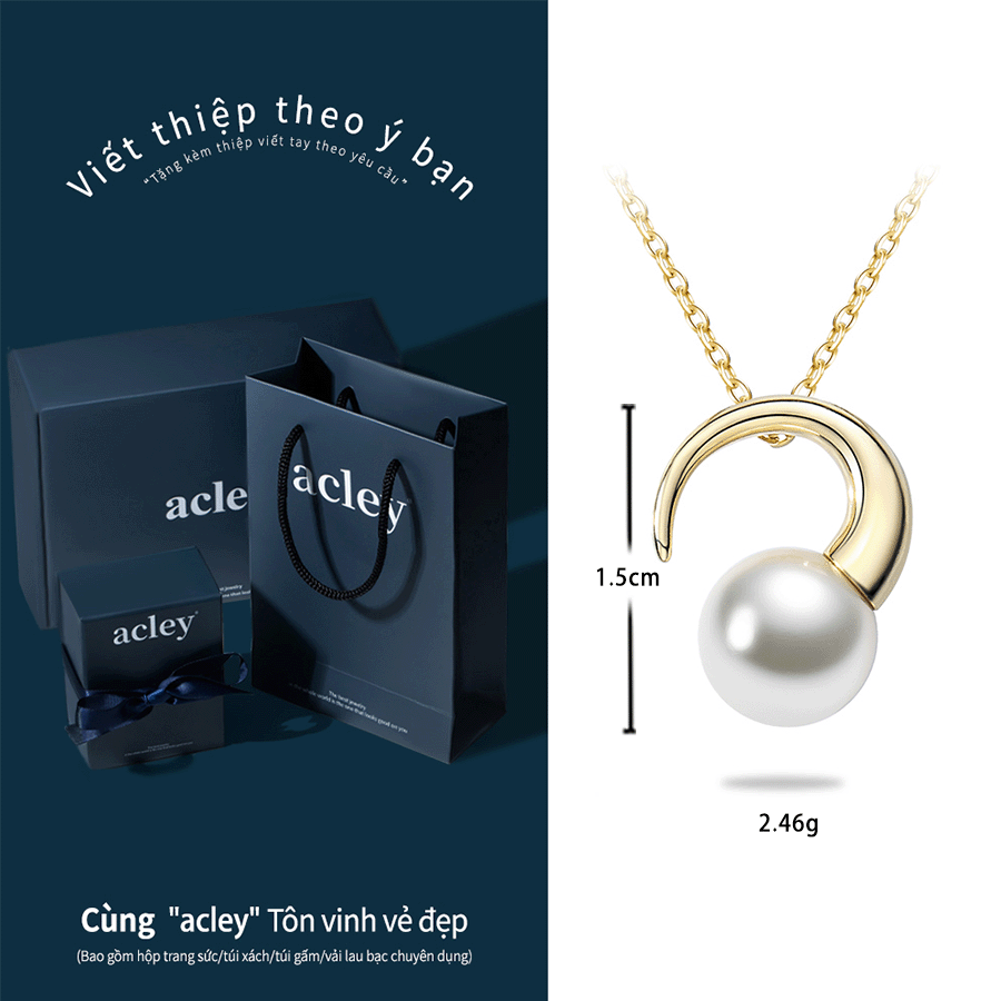 Dây chuyền Hải Nguyệt – Acley | Bạc S925 + Ngọc trai | YE05562I0Cb - Image 3