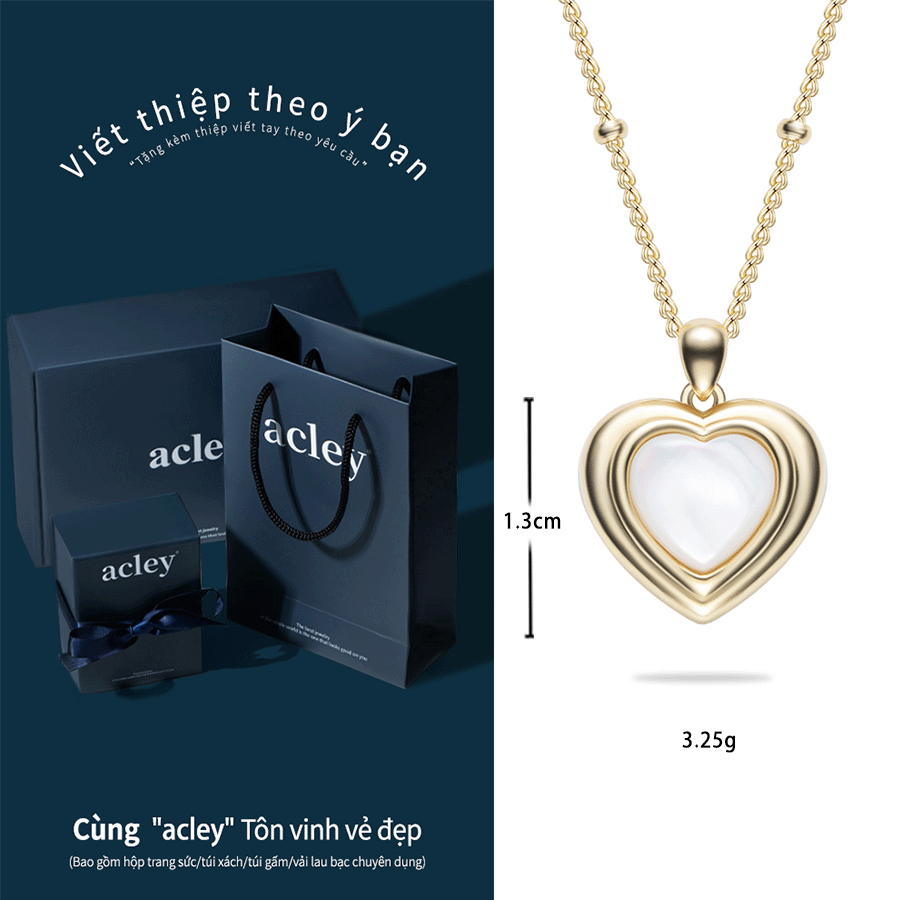 Dây chuyền Ái Ngọc – Acley | Bạc S925 + Xà cừ | YE05720I0Cb - Image 3