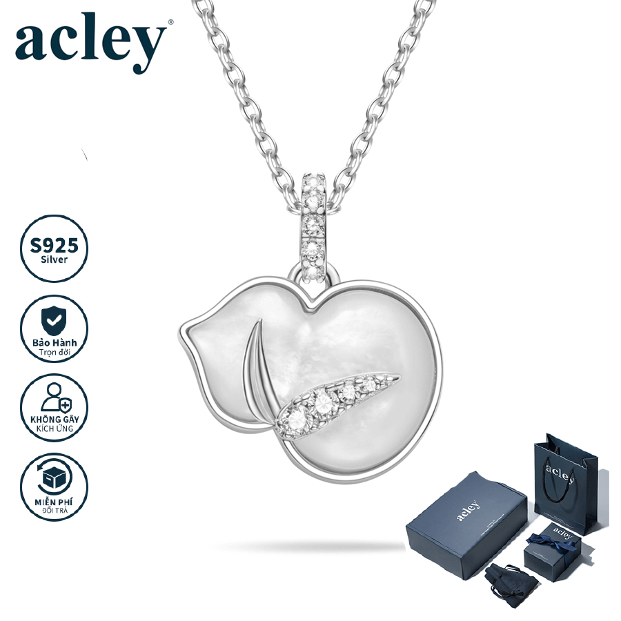 Dây chuyền Kim Lộc – Acley | Bạc S925 + Xà cừ + Đá CZ Zirconia | YE06918I8Cb