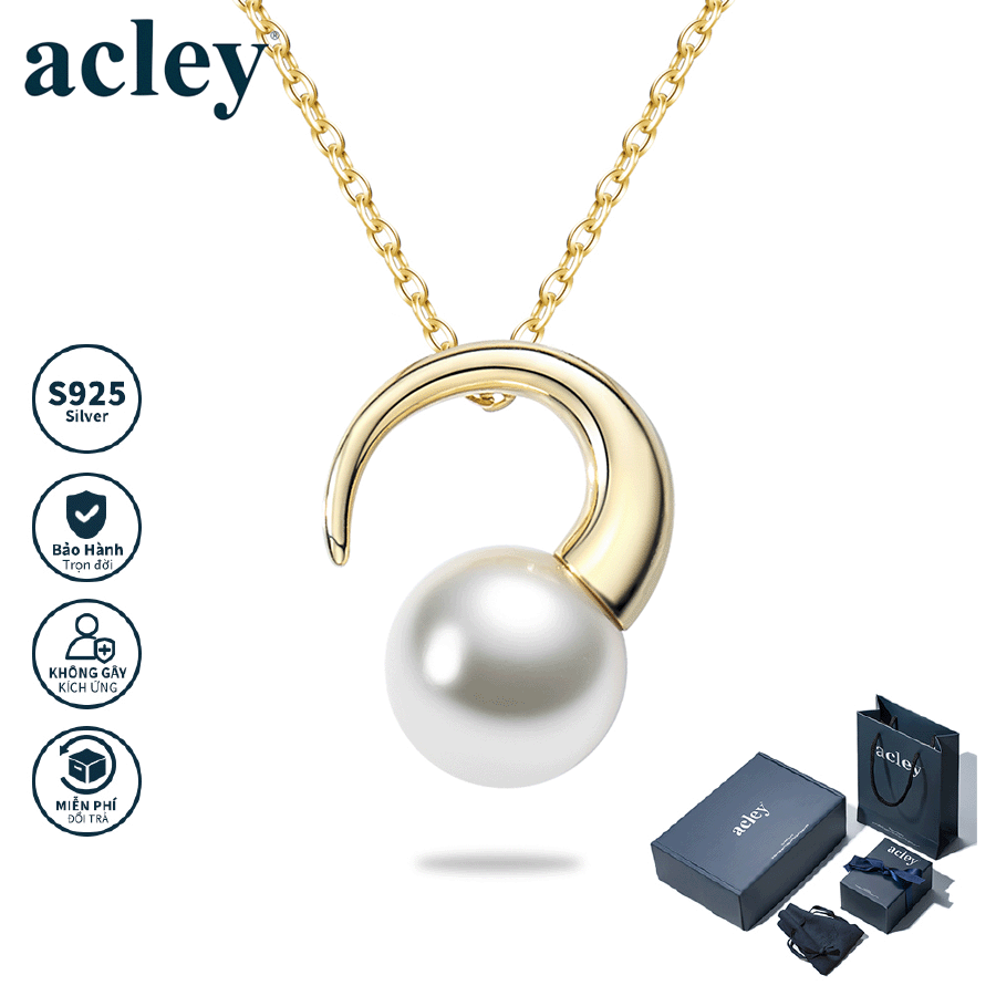 Dây chuyền Hải Nguyệt – Acley | Bạc S925 + Ngọc trai | YE05562I0Cb