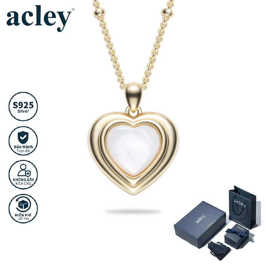 Dây chuyền Ái Ngọc – Acley | Bạc S925 + Xà cừ | YE05720I0Cb