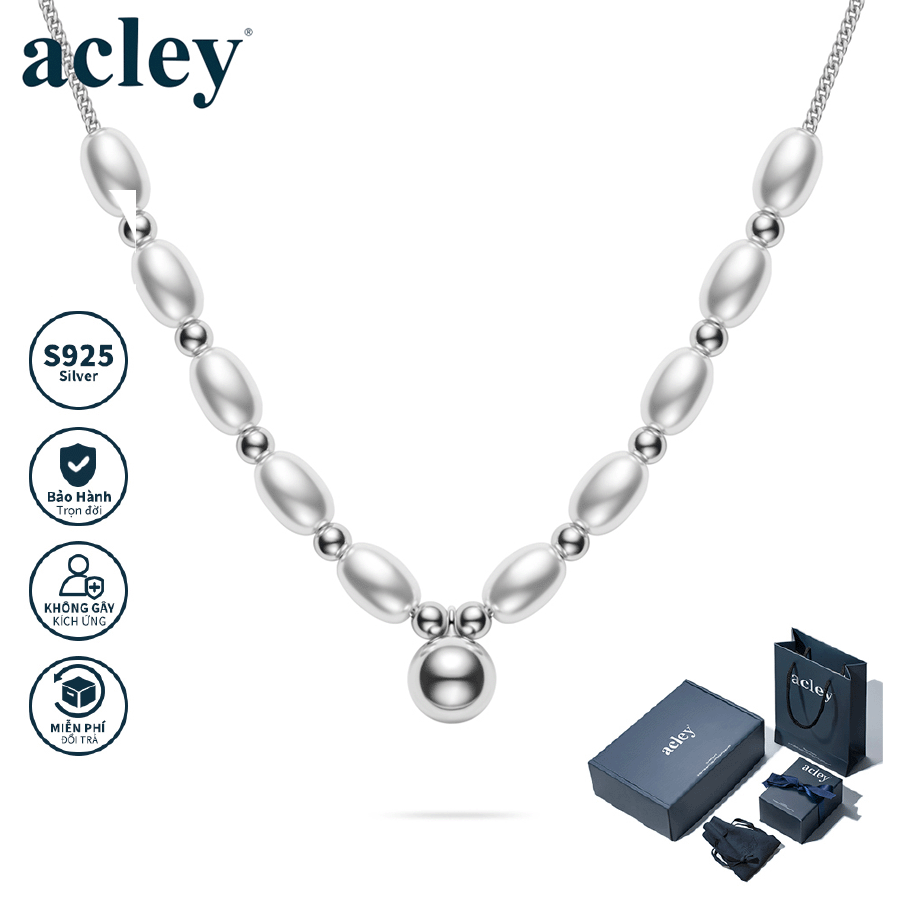 Dây chuyền Vẻ Đẹp Vĩnh Cửu – Acley | Bạc S925 + Ngọc trai | YE03563A8Cb4