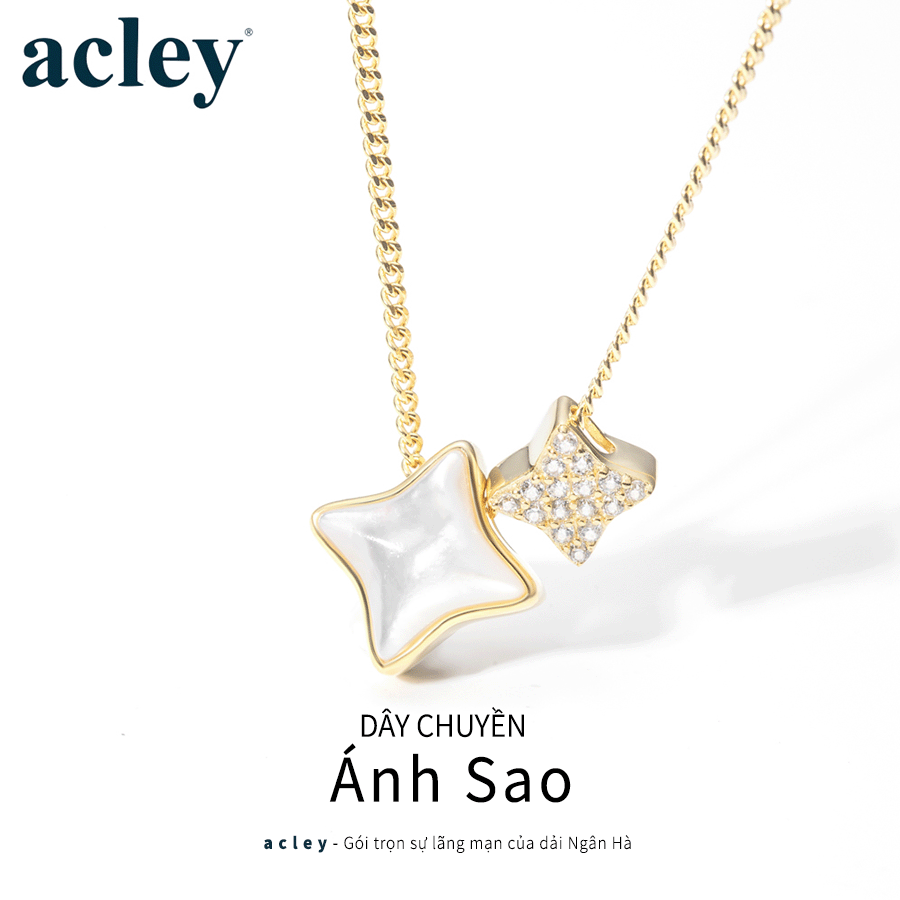 Dây chuyền Ánh Sao – Acley | Bạc S925 + Xà cừ + Đá CZ Zirconia | YE07296I8Cb - Image 2