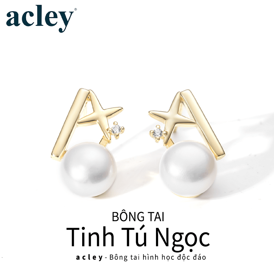 Bông tai Tinh Tú Ngọc – Acley | Bạc S925 + Đá CZ Zirconia + Ngọc trai | E100700201 - Image 2